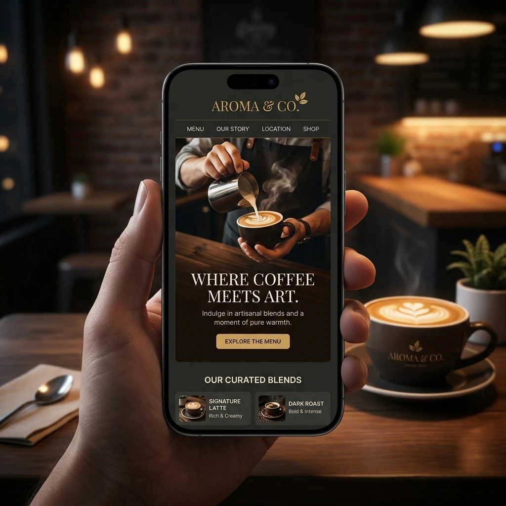 Site para cafeterias