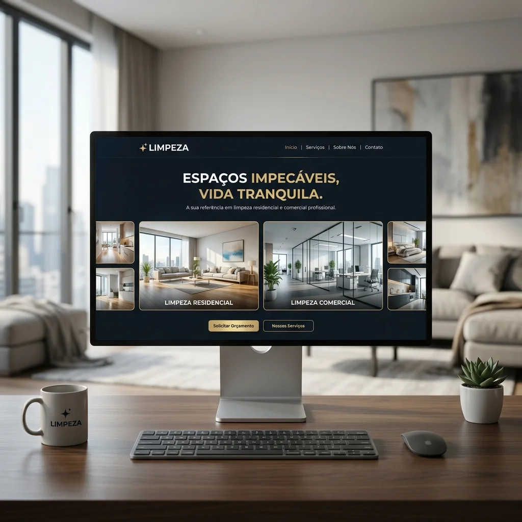 Site para empresas de limpeza